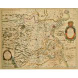 William Blaeu, 'La Principaut d'Orange et Comtat de Venaissin', a hand-coloured 17th Century map,