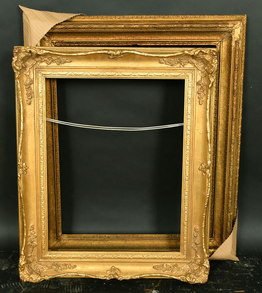 A 19th Century gilt composition frame, 20.5" x 16.5" and a later composition swept frame, 14" x - Image 2 of 2