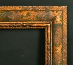 A Spanish incised frame, rebate size 18" x 22", (46 x 56 cm).