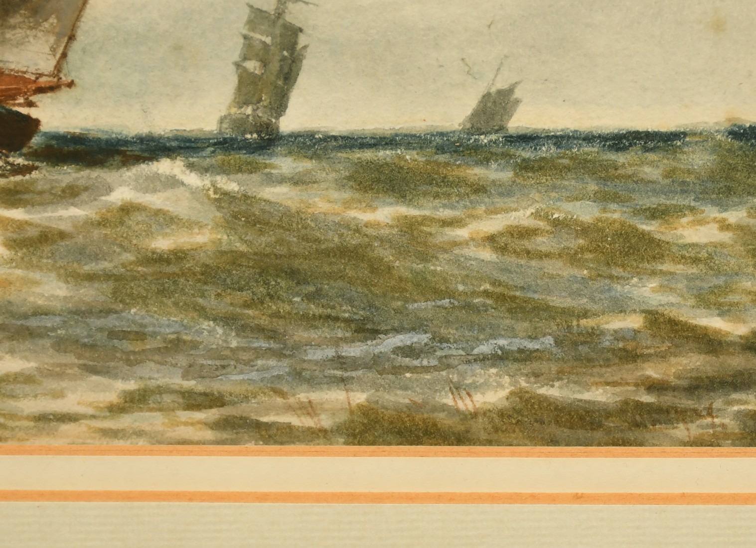 Attributed to Thomas Bush Hardy (1842-1897) British, Fishing boats offshore, watercolour, - Image 3 of 4