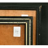 Two ebonized frames, rebate size, one 13.5 x 9.25" the other 11.75" x 9.25".