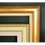 Two 20th Century moulded frames, rebate size 39.52" x 39.5", (100 x100cm) the other 32" x 25.5", (81