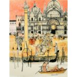 Bernard Brett (b.1925) British, a Venetian view, mixed media, signed, 21" x 16".