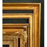 An early 20th Century gilt composition frame, rebate size, 10" x 14" along with four other