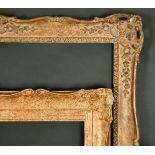 An early 20th Century swept frame, rebate size 36" x 60", along with a similar frame, 30" x 50",