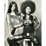 1960s/1970s glamour, two large format original fashion photographs, 19.75" x 15.75". (2).