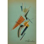 Attributed to Ivan Kudryashev (1896-1972) Russian, a suprematist construction, watercolour,