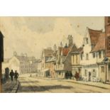 J. Fletcher Watson, Circa 1951, 'Ber Street, Norwich', watercolour and pencil, signed and with