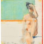 Dexter Brown (b. 1942) British, 'Seated Figure', a pastel sketch of a seated female nude, signed and