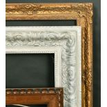 An early 20th Century silvered composition frame, rebate size 142 x 18", (35 x 46cm, along with a