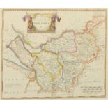 Carte du Departement de L'Orne, circa 1795, hand coloured engraving, 4.5" x 7", along with