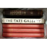 A bound three volume set of 19th Century Pictures, and two further art reference books, (5).