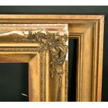 A 19th Century swept frame, rebate size 18" x 26", along with a moulded gilt frame, 20" x 30", (2).