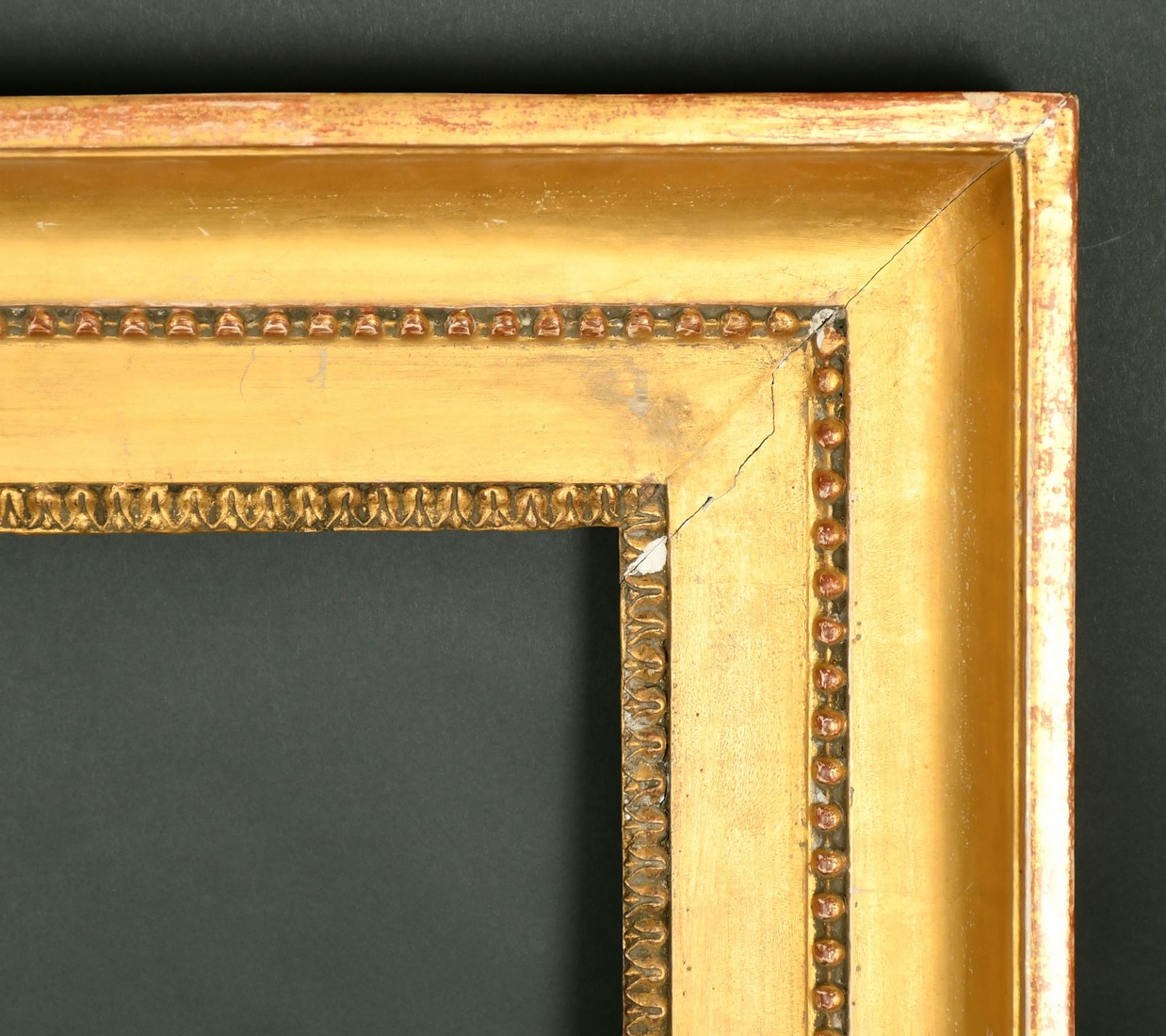 19th Century hollow frame, rebate size 32" x 51".