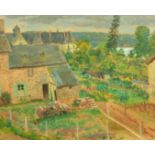 Paul de Laboulaye (1902-1961) French, outskirts of a country town, oil on board, signed and dated
