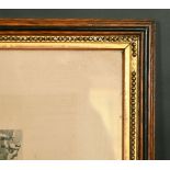 A late 19th Century molded frame with gilt slip, rebate size 22 x 28".