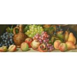 Arthur Dudley (19th/20th Century) British, a pair of still life paintings of fruit, watercolour,