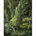 Mervyn Goode (b. 1948) British, 'Woodland Underworld', acrylic on board signed and dated, 23.5" x