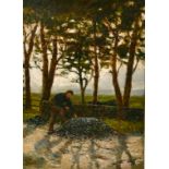 J. Liston and R. Brydon (19th Century) Breaking stones, oil on canvas, signed and dated 1884, 30"