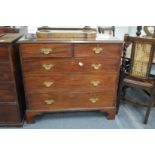 A George III mahogany chest of drawers.