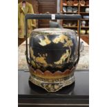 An early 20th century Japanese lacquered wood Jubako (food carrier).