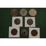 Various Chinese coins.