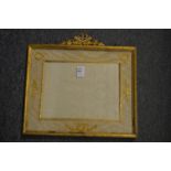 A good ormolu and silk photograph frame.