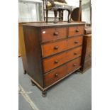 A 19th century mahogany chest of drawers.