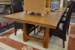 A good large oak refectory style dining table. 10ft long x 3ft 4ins wide.