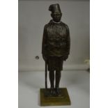 Old Calabar July 1935 a cast bronze model of an Egyptian rifleman.