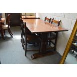 A good small oak refectory dining table.