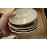 Four Chinese glazed terracotta bowls.