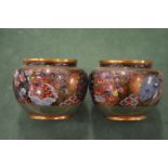 A pair of small Japanese cloisonne bowls.