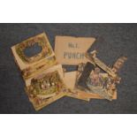 A small group of part hand-coloured 3D theatre cards cards.