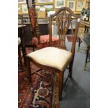 A set of five George III design mahogany dining chairs.