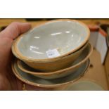 Four Chinese glazed terracotta bowls.