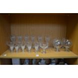 Cut-glass drinking glasses.