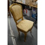 A French gilt decorated side chair (AF).