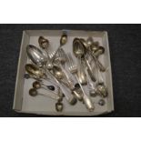 Miscellaneous silver flatware.