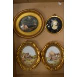 Four miniature pictures.