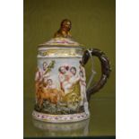 A Capodimonte tankard.