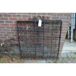 A pair of wrought iron gates, each measuring 3ft 6ins high x 3ft 6ins wide.
