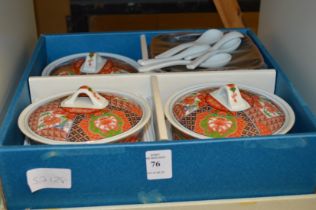 A boxed Japanese supper set.