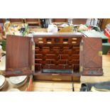 A Victorian oak table-top stationery casket.