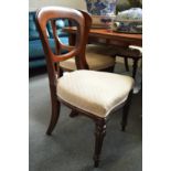 A set of six Victorian mahogany dining chairs.