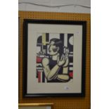 A Cubist style picture of a sailor.