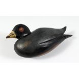 A PAINTED DECOY DUCK. 9ins long.