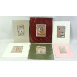 A MIXED LOT OF SIX JEWISH JUDAICA MINIATURES / PICTURES, each of varying size, subject and media.