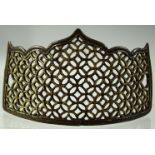 AN EARLY ISLAMIC ILKHANID / TIMURID OPENWORK GILDED CROWN SECTION, 14.5cm wide.