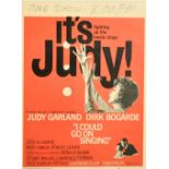 It's Judy, a 1963 Judy Garland poster for 'I could go on Singing', 17.5" x 13.25".